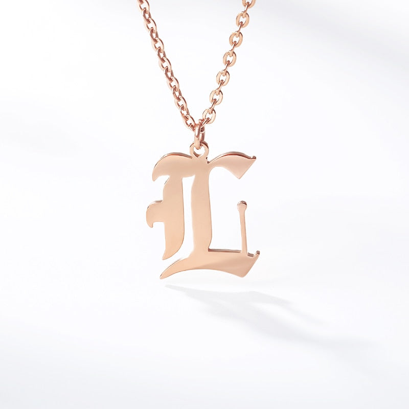 Personalized Capital A Z Initial Alphabet Pendant